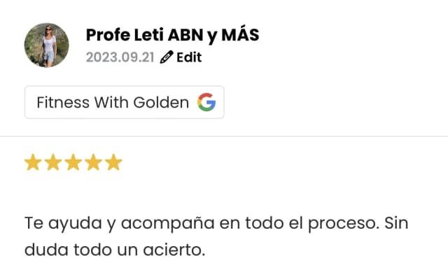 Reseña de un cliente de Liga Fitness