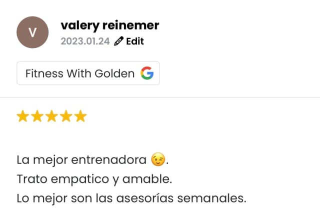 Reseña de un cliente de Liga Fitness